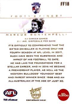 2017 Select Certified - Footy's Finest #FF18 Marcus Bontempelli Back
